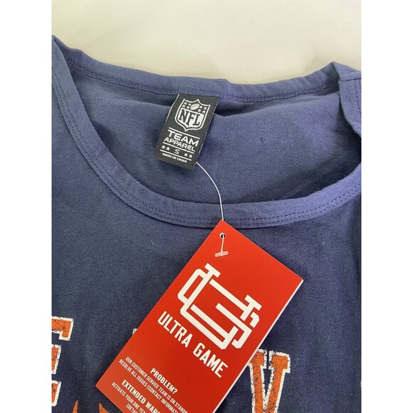 Denver Broncos Ultra Game NFL Blue Orange Tee T-Shirt Top NEW Womens Size S - Picture 3 of 6